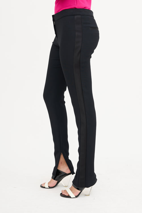 Tom Ford Black Silk Striped Trouser