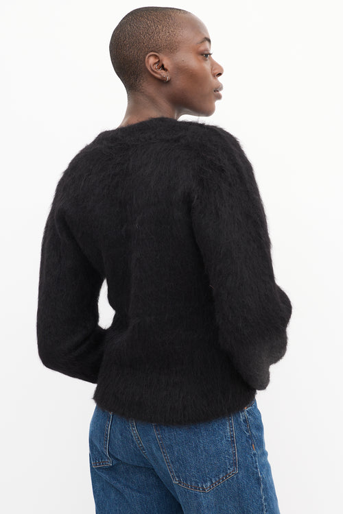 Toteme Black Fuzzy Petite Sweater