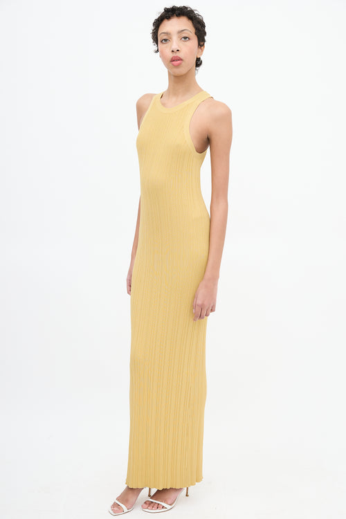 Toteme Yellow Seamless Rib Tank Dress