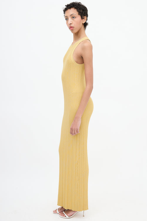 Toteme Yellow Seamless Rib Tank Dress