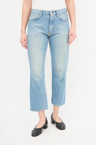 Toteme Light Wash Twisted Seam Jeans