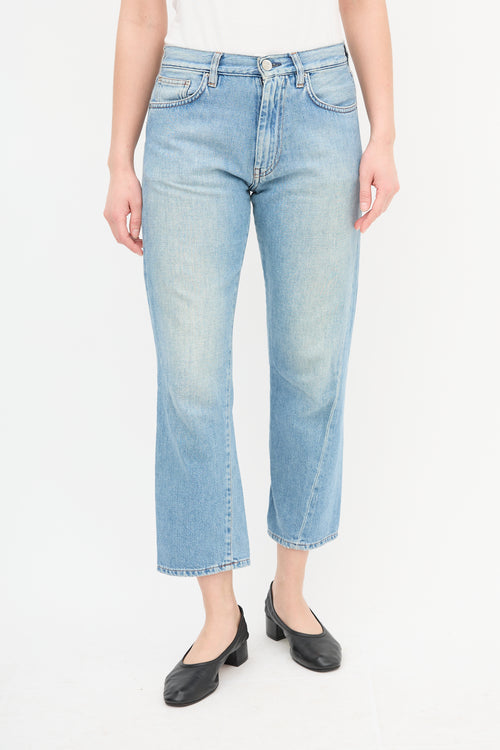 Toteme Light Wash Twisted Seam Jeans