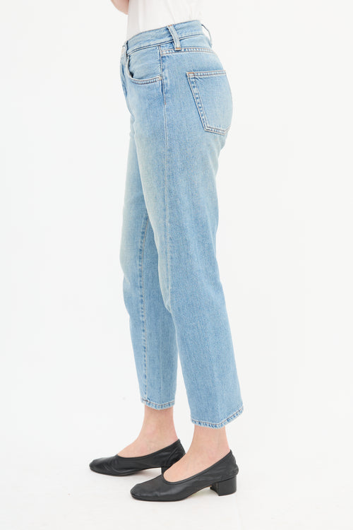  Light Wash Twisted Seam Jeans