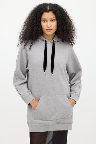 T by Alexander Wang Grey 
Black Fleece Lined Hoodie