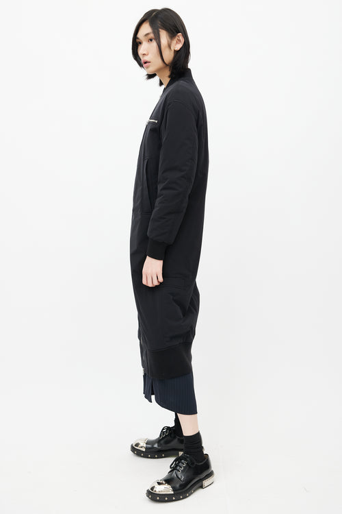 T by Alexander Wang Black Nylon Bomber Coat