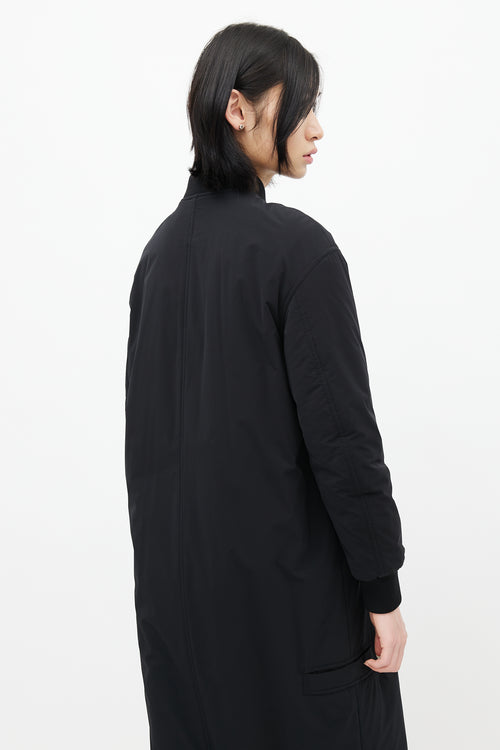 T by Alexander Wang Black Nylon Bomber Coat