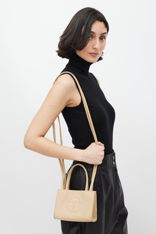 Telfar Beige Small Shopping Bag