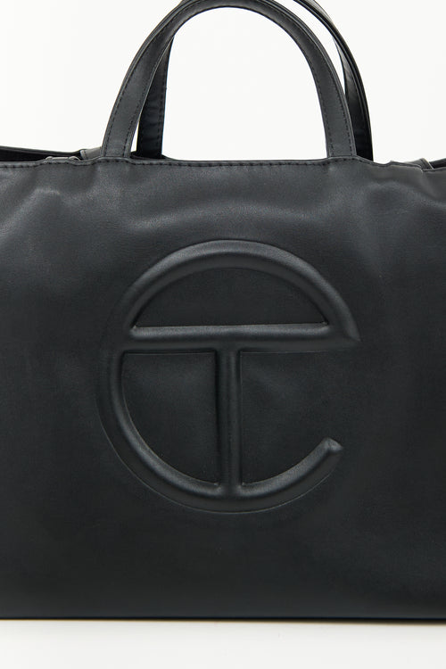 Telfar Black Medium Shopping Bag