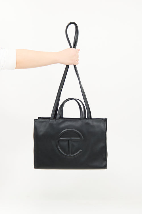 Telfar Black Medium Shopping Bag