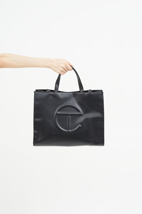 Telfar Black Medium Shopping Bag