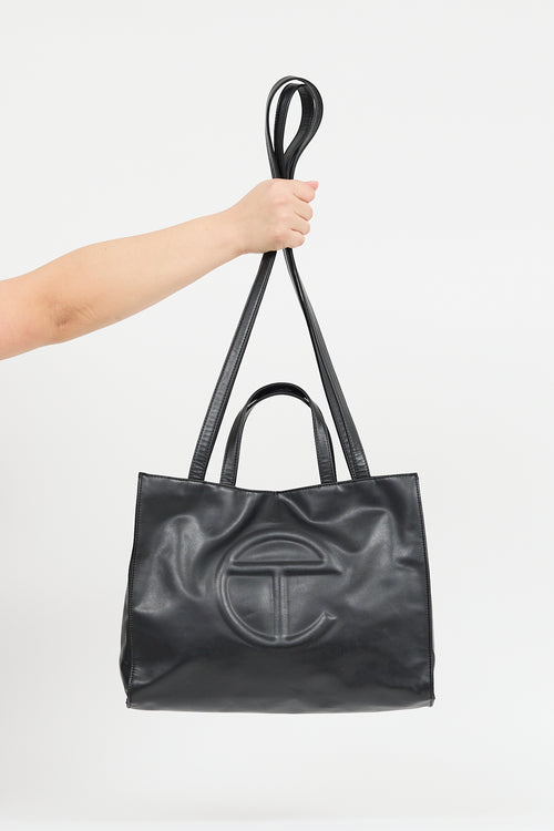 Telfar Black Medium Shopping Bag