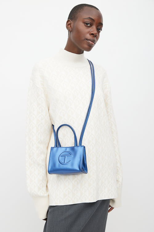 Telfar Blue Cobalt Small Shopping Bag