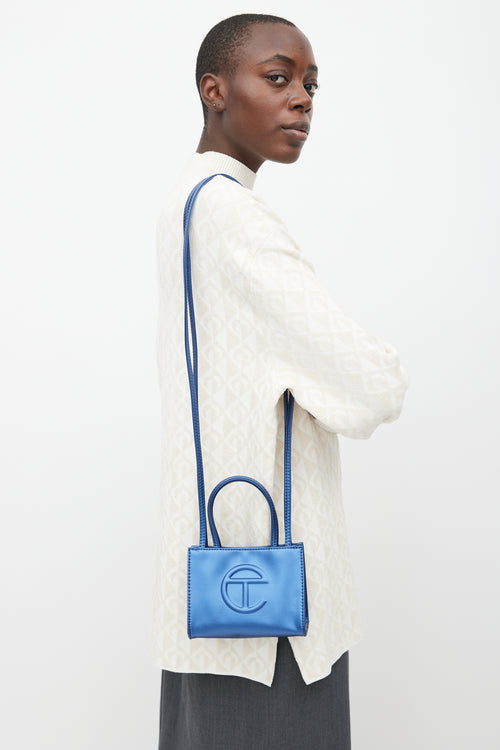 Telfar Blue Cobalt Small Shopping Bag