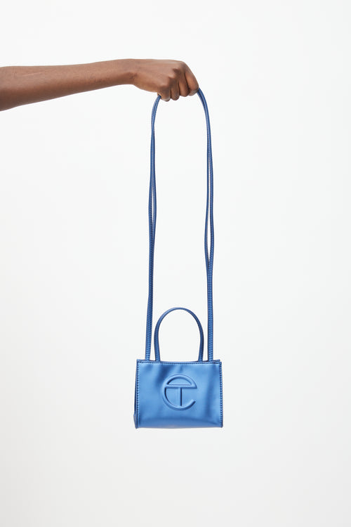 Telfar Blue Cobalt Small Shopping Bag