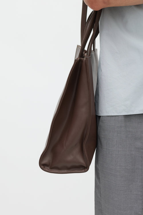 Telfar Brown Medium Shopping Tote