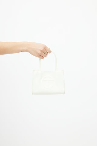 Telfar Cream Glue Small Shopping Bag