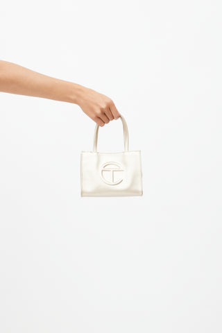 Telfar Gold Mini Shopping Bag