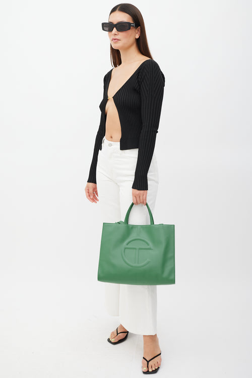 Telfar Green Medium Shopping Tote