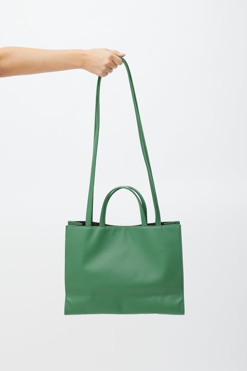 Telfar Green Medium Shopping Tote