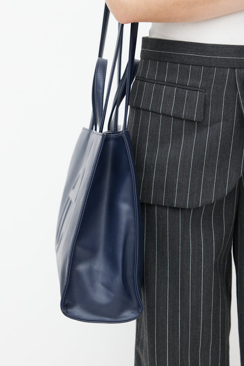 Telfar Navy Medium Shopping Bag