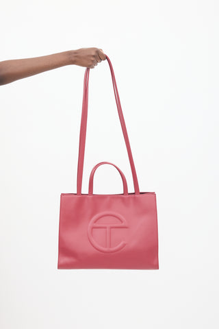 Telfar Burgundy Medium Shopping Bag