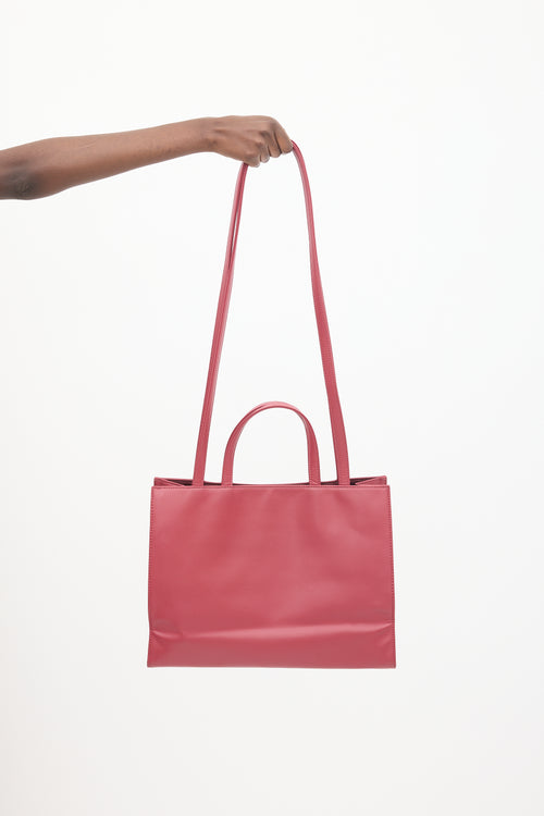 Telfar Burgundy Medium Shopping Bag