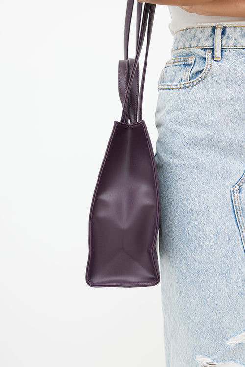 Telfar Purple Medium Shopping Bag