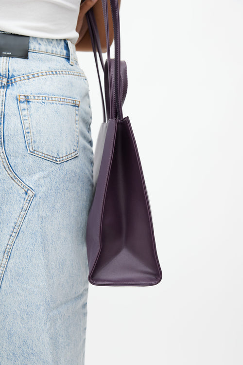 Telfar Purple Medium Shopping Bag