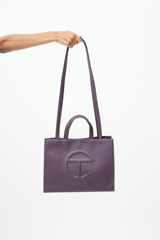 Telfar Purple Medium Shopping Bag