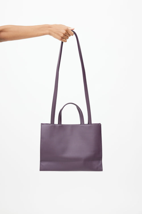 Telfar Purple Medium Shopping Bag