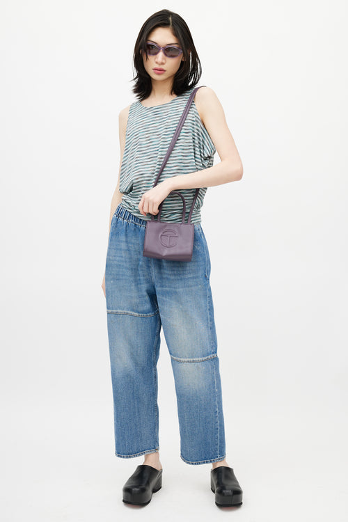 Telfar Purple Small Shopping Bag