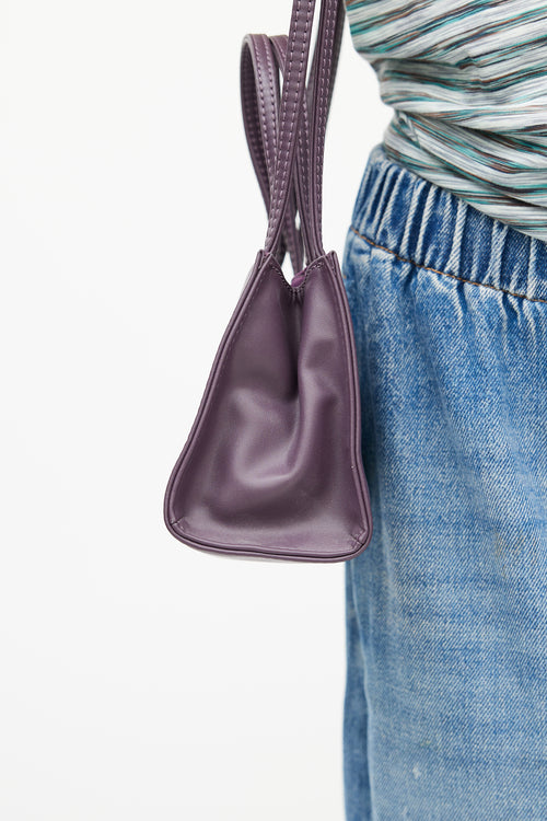 Telfar Purple Small Shopping Bag