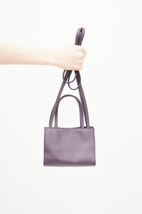 Telfar Purple Small Shopping Bag