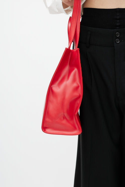 Telfar Red Medium Shopping Bag