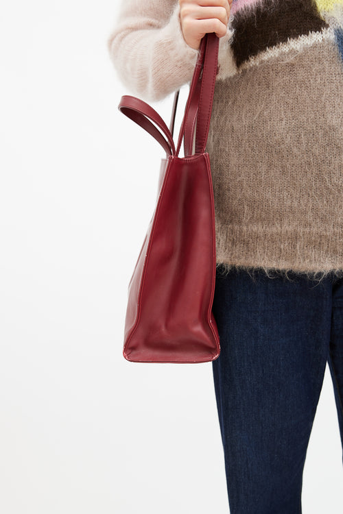 Telfar Burgundy Large Shopping Tote Bag