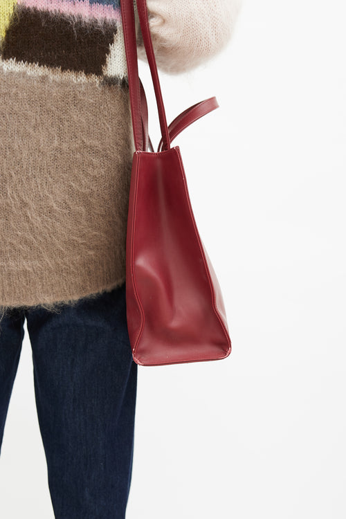 Telfar Burgundy Large Shopping Tote Bag