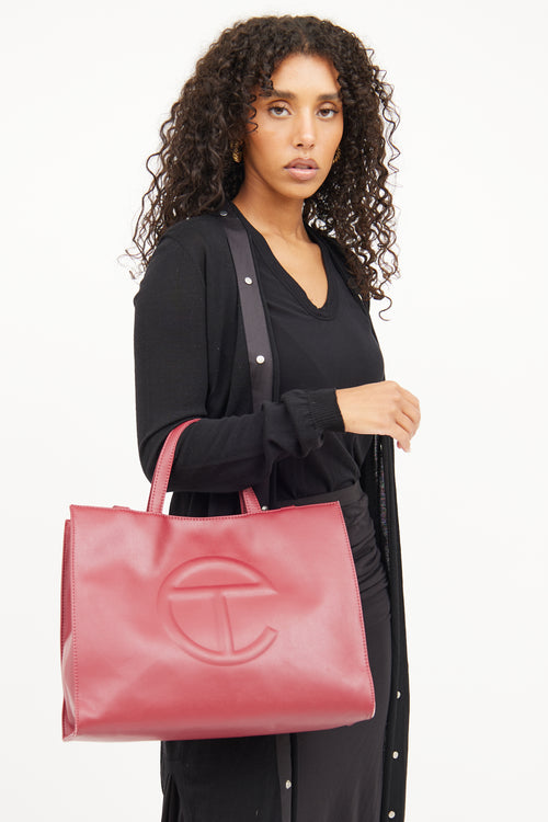 Telfar Oxblood Medium Shopping Bag