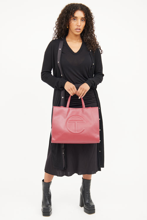 Telfar Oxblood Medium Shopping Bag