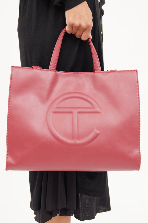 Telfar Oxblood Medium Shopping Bag