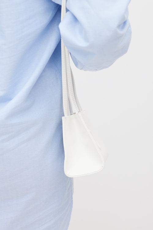 Telfar White Mini Shopping Bag