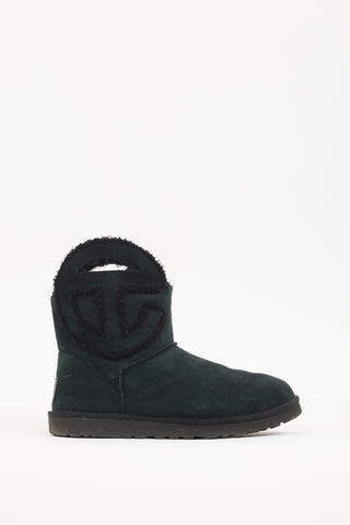 Telfar X Ugg Black Suede Logo Boot