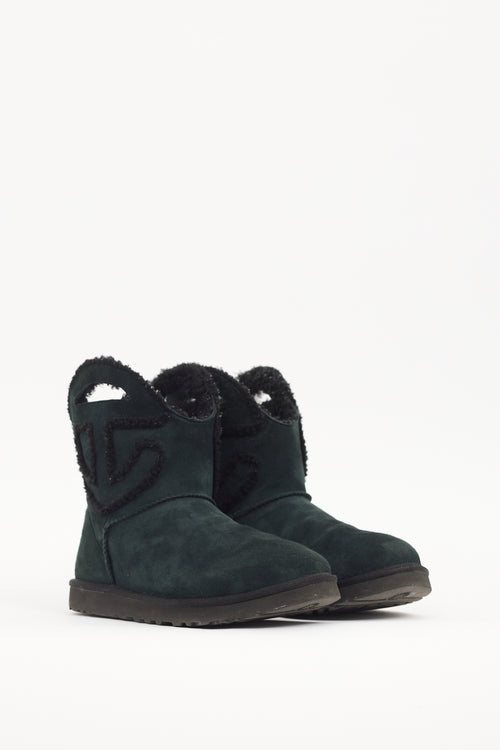 Telfar X Ugg Black Suede Logo Boot