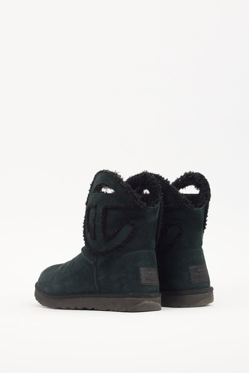 Telfar X Ugg Black Suede Logo Boot