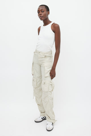 The Attico Beige Fern Cargo Pant