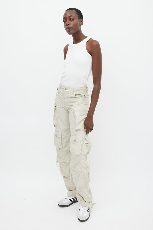 The Attico Beige Fern Cargo Pant