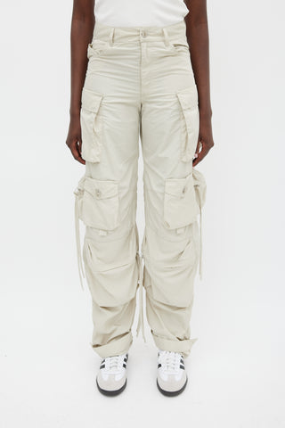 The Attico Beige Fern Cargo Pant