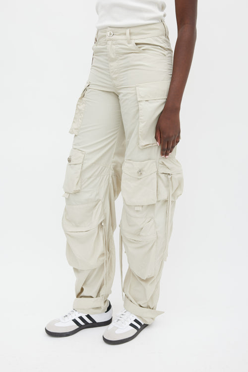 The Attico Beige Fern Cargo Pant