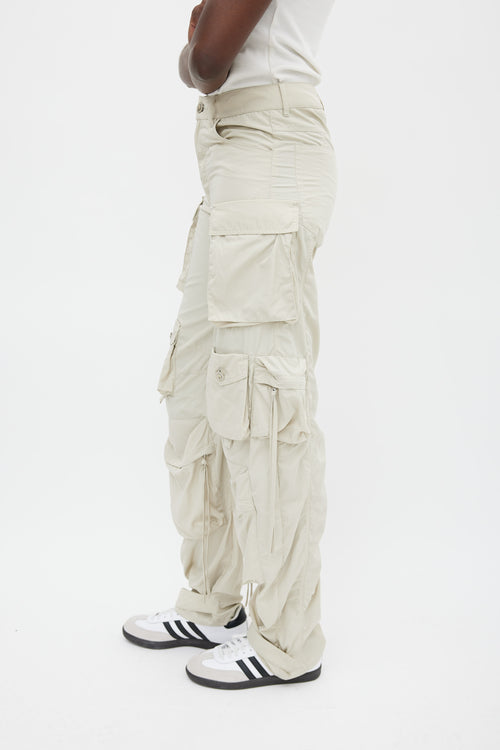 The Attico Beige Fern Cargo Pant