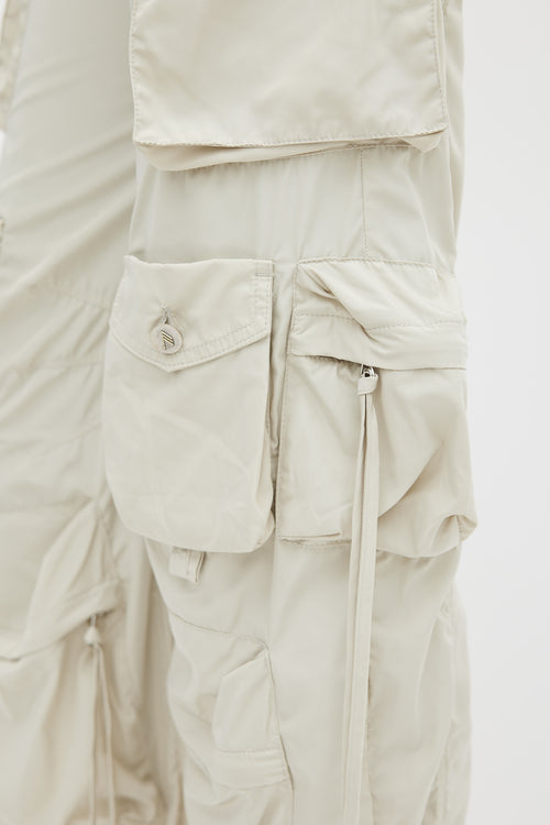 The Attico Beige Fern Cargo Pant