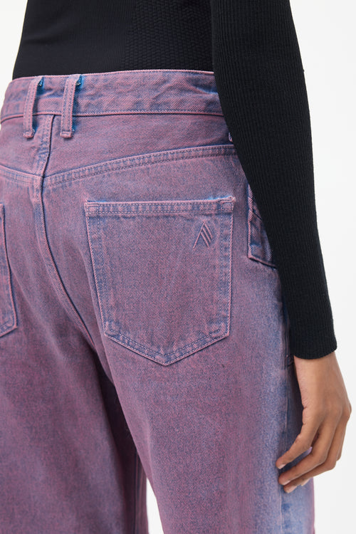 The Attico Purple Tinted Cargo Jeans